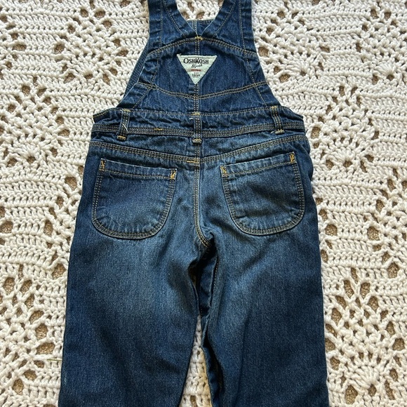OshKosh Bgosh Vestbak Denim Jeans Bib Overalls Boys Size 9 Months USA Blue Girls - Picture 3 of 10